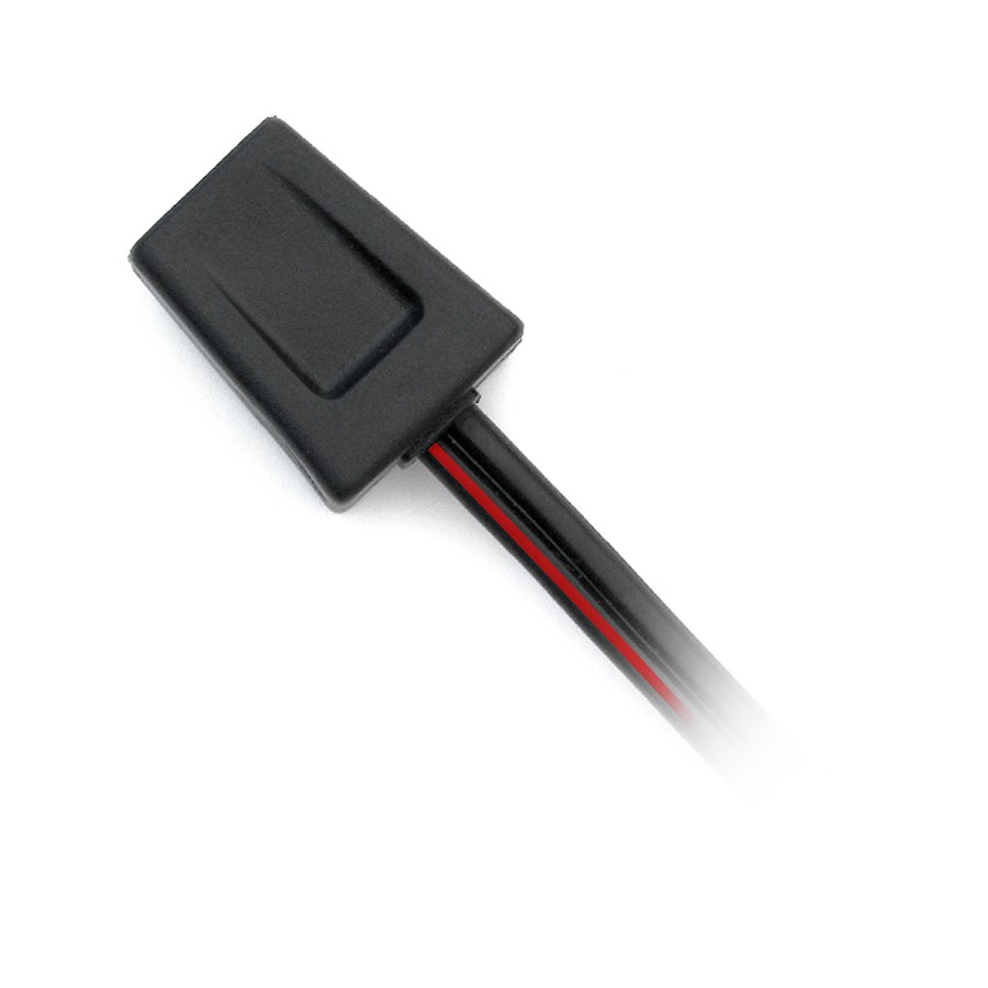 (HP100  STRAIGHT PLUG BLACK WIRE WITH RED TRACER "SPT1")